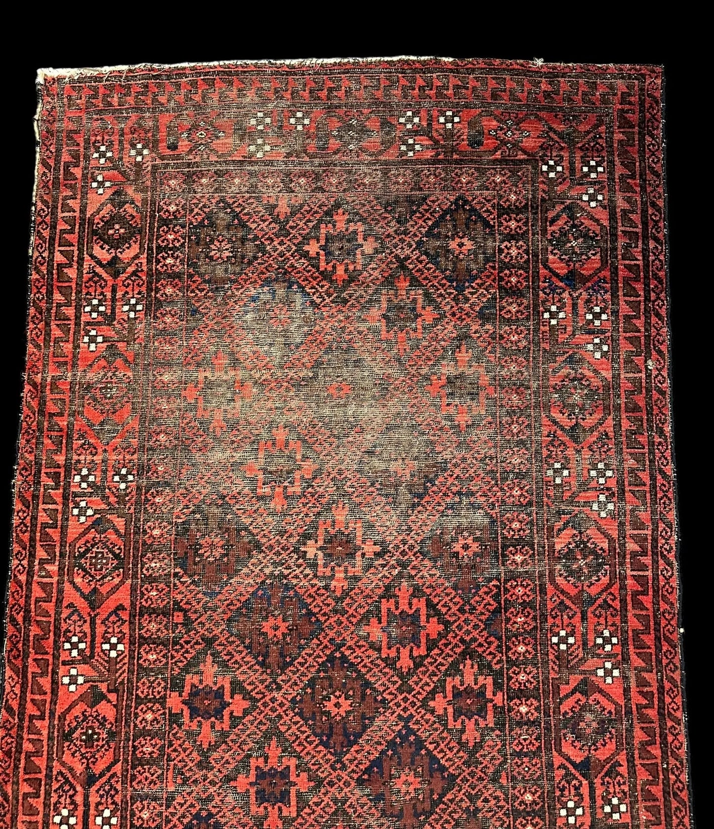 Antique Handmade Wool Rug Red Afghan Baluch Pattern 4'2 x 7'3 Worn to Perfection I Got Rugs Antique Handmade Wool Rug Red Afghan Baluch Pattern 4'2 x 7'3 Worn to Perfection I Got Rugs Handmade Vintage I Got Rugs