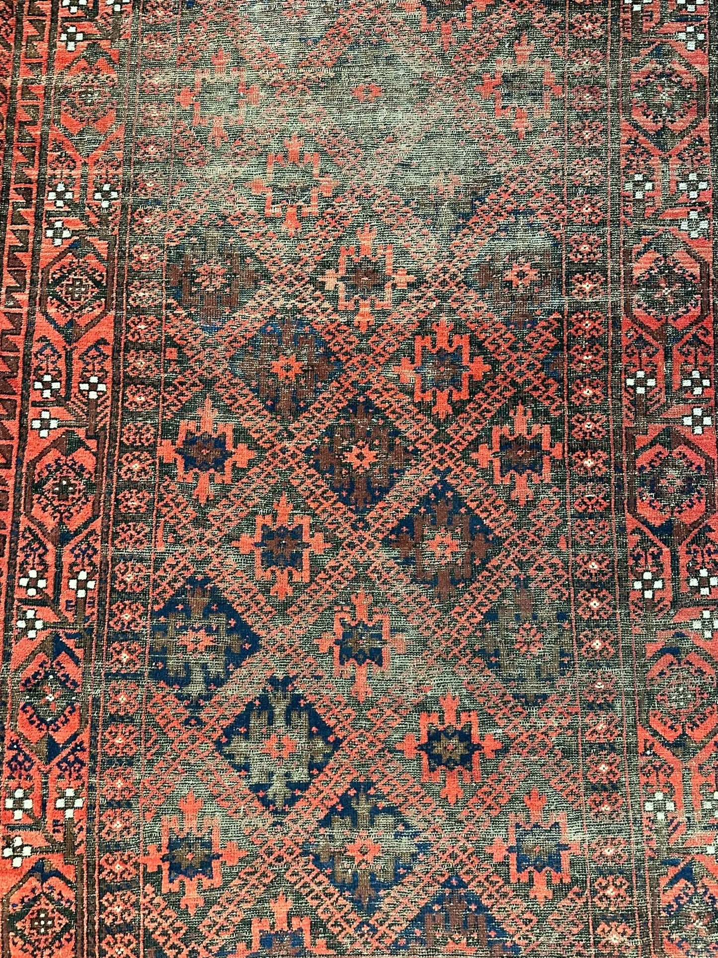 Antique Handmade Wool Rug Red Afghan Baluch Pattern 4'2 x 7'3 Worn to Perfection I Got Rugs Antique Handmade Wool Rug Red Afghan Baluch Pattern 4'2 x 7'3 Worn to Perfection I Got Rugs Handmade Vintage I Got Rugs