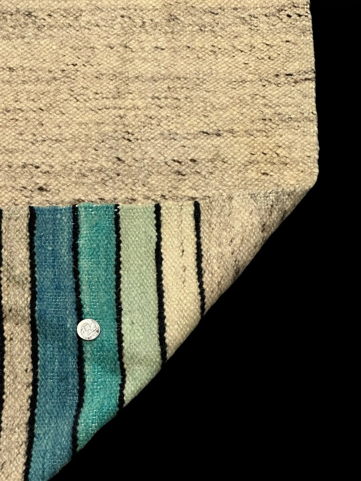 Handmade Vintage Wool Rug Turkish Kilim Geometric Design Gray/ Blue 5'2 x 7'10 I Got Rugs