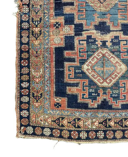 Hand-Knotted Antique Persian Wool Rug Tribal Design 4'3 x 6'1 Orange - I Got Rugs Hand-Knotted Antique Persian Wool Rug Tribal Design 4'3 x 6'1 Orange I Got Rugs Handmade Vintage I Got Rugs 1450.00