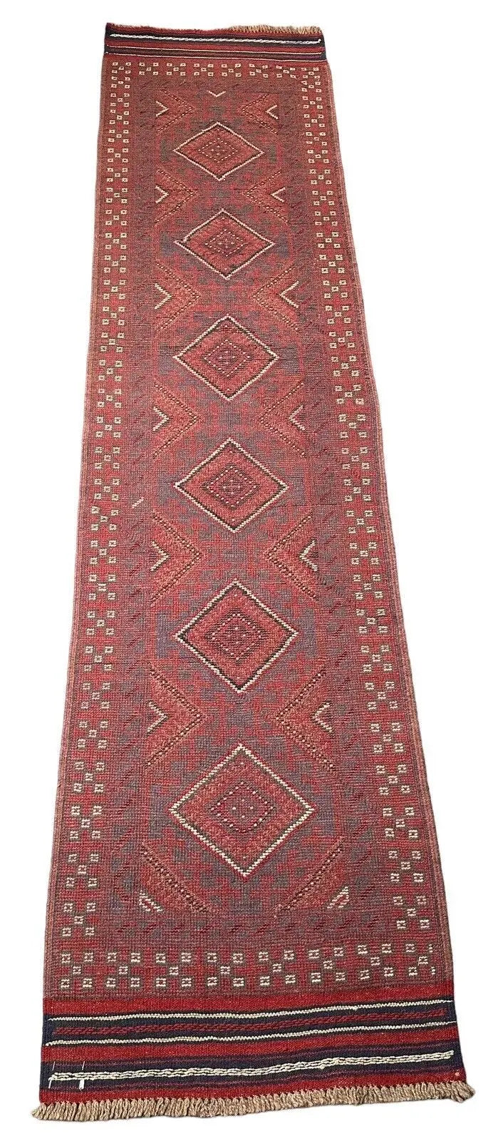 Hand Woven Afghan Mashwani Wool Kilim Kilm Runner Rug 2'1 x 8'7 I Got Rugs