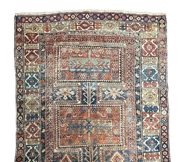 Handmade Antique Wool Caucasian Tribal Rug 4' x 10'2 - I Got Rugs Handmade Antique Wool Caucasian Tribal Rug 4' x 10'2 I Got Rugs Handmade Vintage I Got Rugs 2200.00