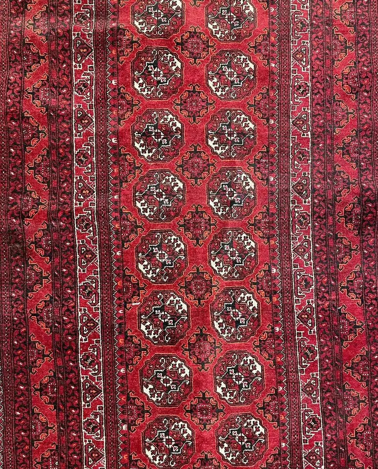 Handmade Vintage Rug Afghanistan Yamoud Style 3'4 x 6'3 I Got Rugs