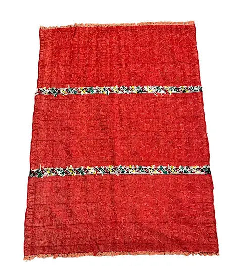 Handmade Vintage Wool Rug Moroccan Tribal Design Red 3'1 x 4'3 I Got Rugs