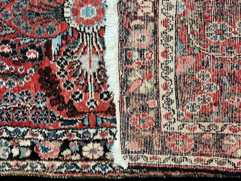 Handmade Vintage Wool Rug Persian Hamadan Runner Red Oriental Design 2'10 x 20' I Got Rugs