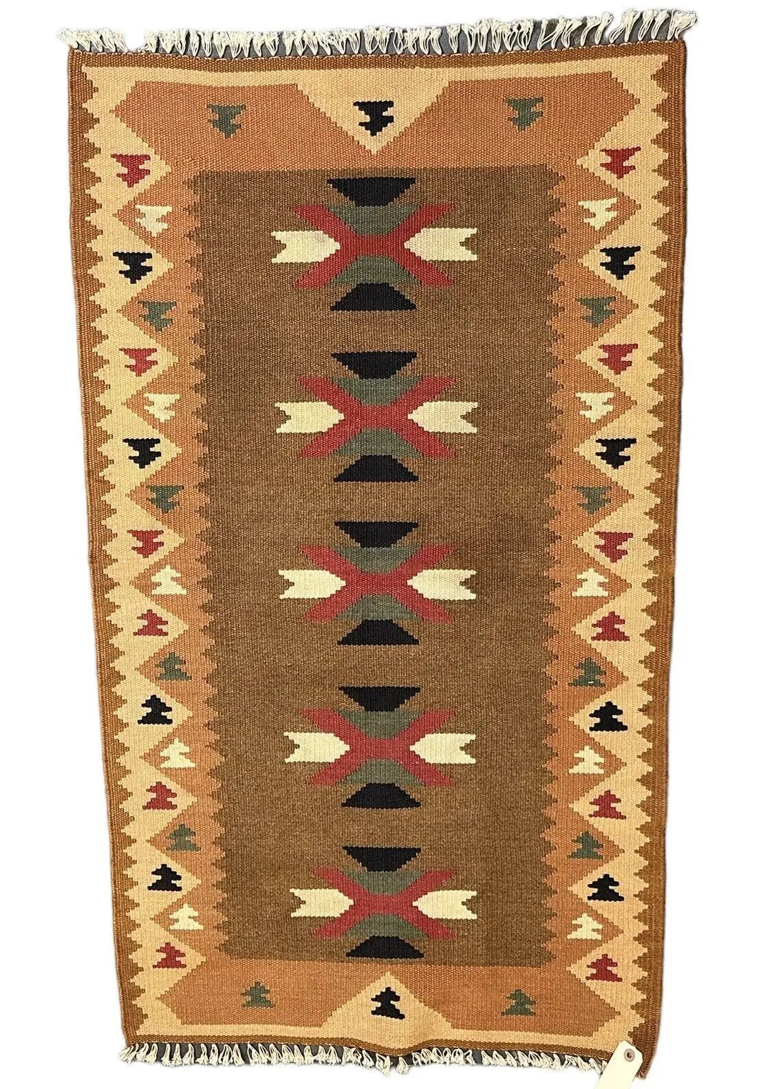 Handmade Vintage Wool Rug Turkish Kilim Flatweave Beige 2'3 x 4' I Got Rugs