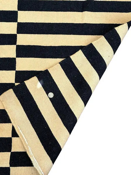 Handmade Vintage Wool Rug Turkish Kilim Striped Design 5'7 x 7'8 I Got Rugs