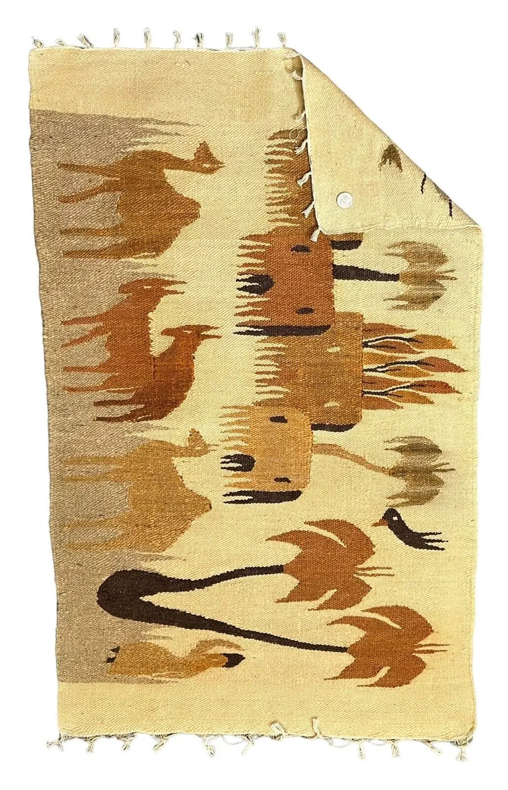 Handmade Vintage 100% Rug Turkish Animal/ Nature Flat Weave Design 2'3 x 3'8 I Got Rugs