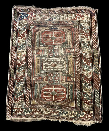 Antique Handmade Wool Rug Persian Oriental Design in Bold Colors 3'9 x 4'9 I Got Rugs Antique Handmade Wool Rug Persian Oriental Design in Bold Colors 3'9 x 4'9 I Got Rugs Handmade Vintage I Got Rugs