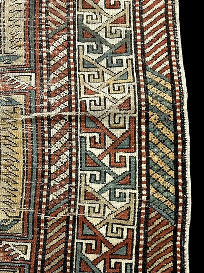 Antique Handmade Wool Rug Persian Oriental Design in Bold Colors 3'9 x 4'9 I Got Rugs Antique Handmade Wool Rug Persian Oriental Design in Bold Colors 3'9 x 4'9 I Got Rugs Handmade Vintage I Got Rugs
