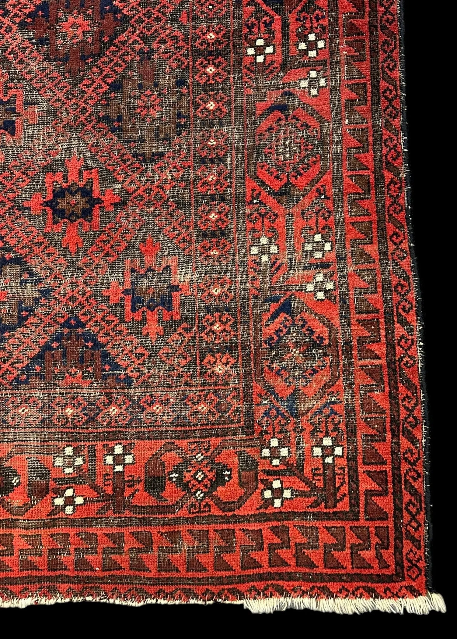 Antique Handmade Wool Rug Red Afghan Baluch Pattern 4'2 x 7'3 Worn to Perfection I Got Rugs Antique Handmade Wool Rug Red Afghan Baluch Pattern 4'2 x 7'3 Worn to Perfection I Got Rugs Handmade Vintage I Got Rugs