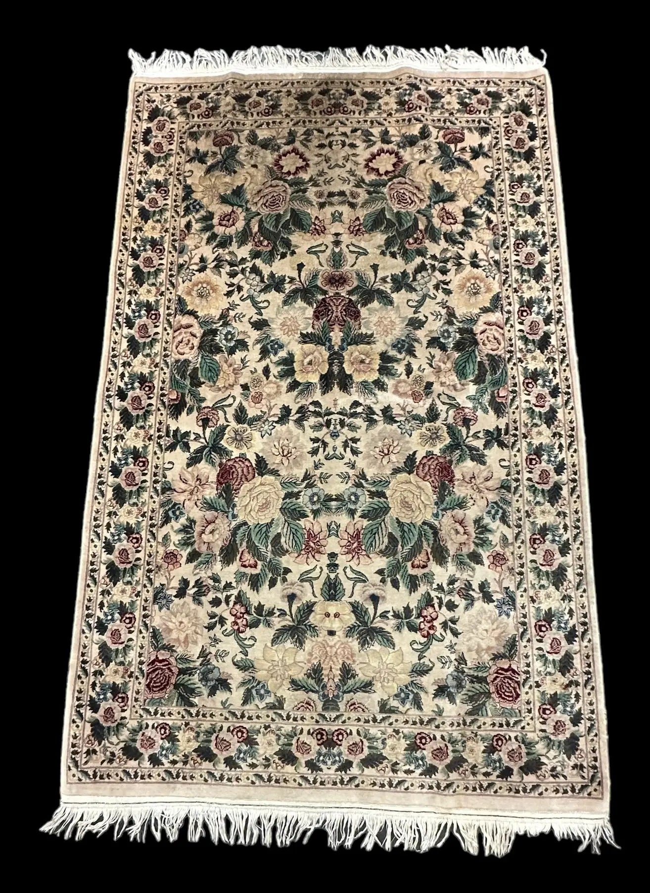 Beautiful Vintage Persian Floral Rug High Quality Wool in Bold Colors 5' x 8' I Got Rugs