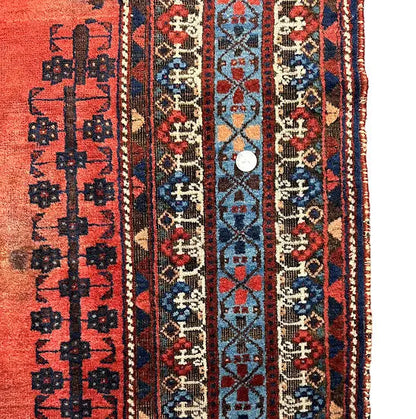 Hand-Knotted Antique Persian Rug Red Wool Oriental Design 5'3 x 6'5 - I Got Rugs Hand-Knotted Antique Persian Rug Red Wool Oriental Design 5'3 x 6'5 I Got Rugs Handmade Vintage I Got Rugs  1450.00