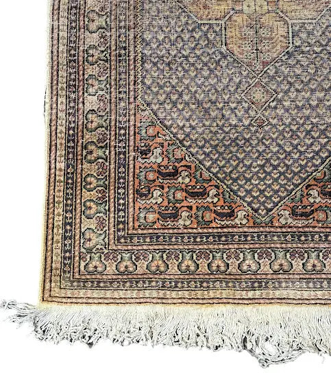 Hand-Knotted Vintage Persian Rug Kashan Style 2'9 x 4'4 Wool and Silk I Got Rugs