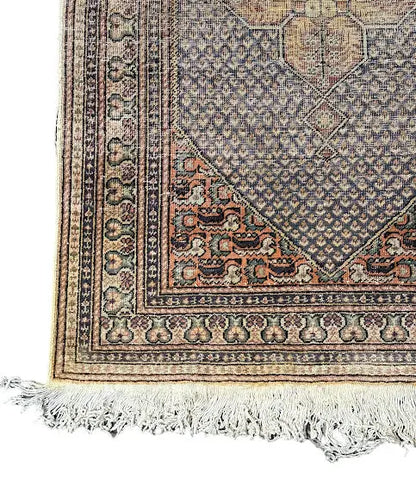 Hand-Knotted Vintage Persian Rug Kashan Style 2'9 x 4'4 Wool and Silk I Got Rugs