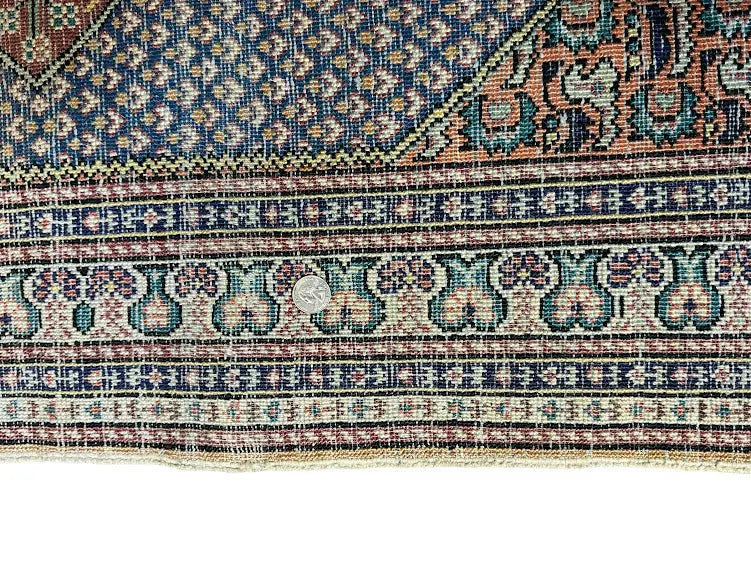 Hand-Knotted Vintage Persian Rug Kashan Style 2'9 x 4'4 Wool and Silk I Got Rugs