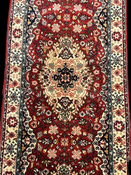 Hand-Knotted Vintage Wool Rug Persian Oriental Design Runner 2'7 x 9'7 I Got Rugs