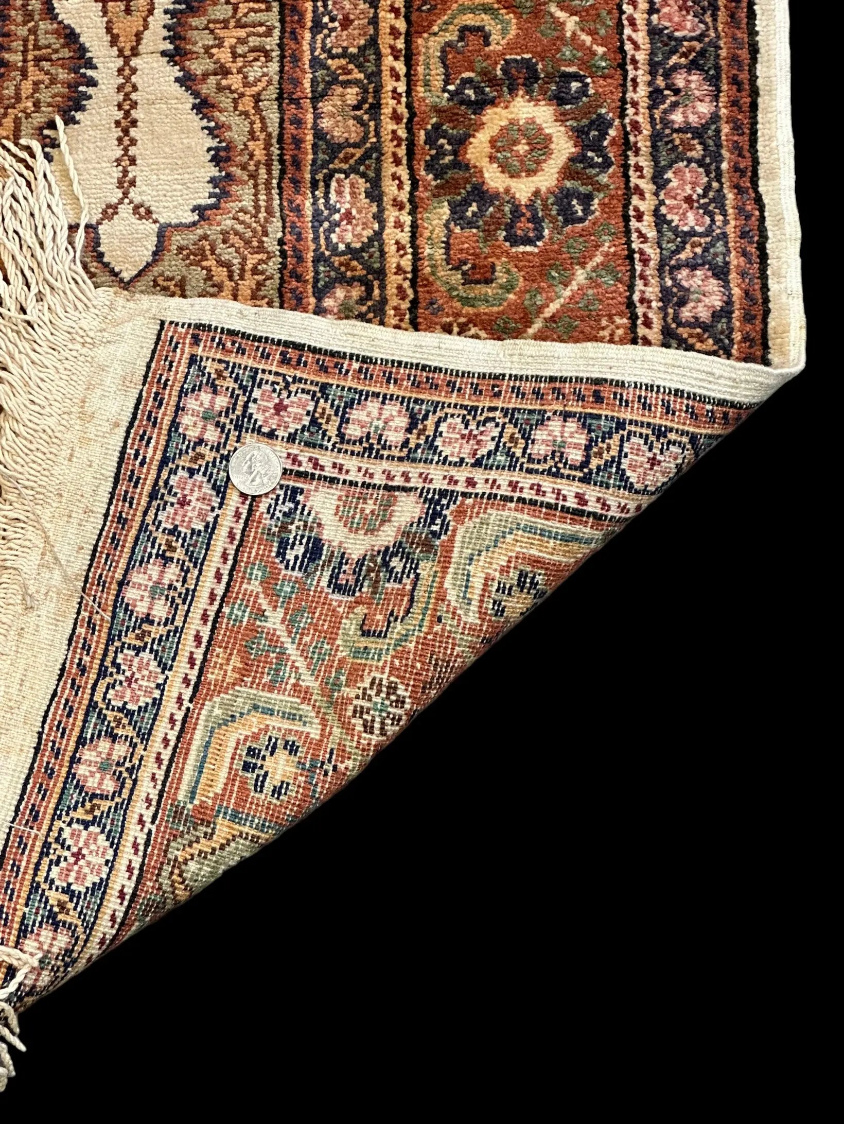 Hand-Knotted Vintage Wool Rug Unique Turkish Prayer Design Multicolor 3' x 4'9 I Got Rugs