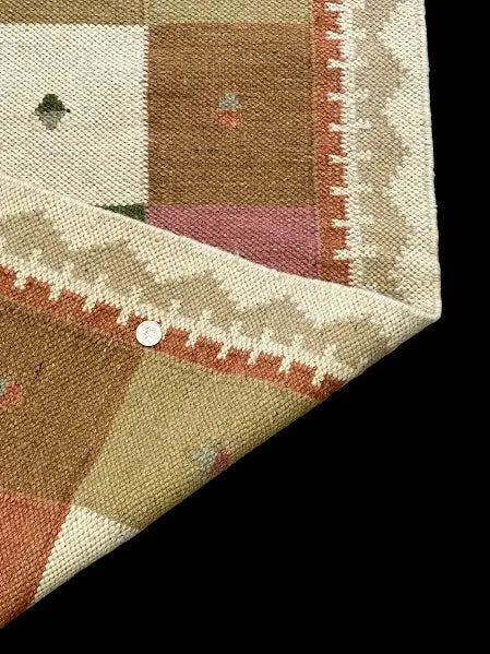 Hand-Knotted Vintage Wool Runner Rug Turkish Kilim Multicolor Design 2'4 x 9' I Got Rugs