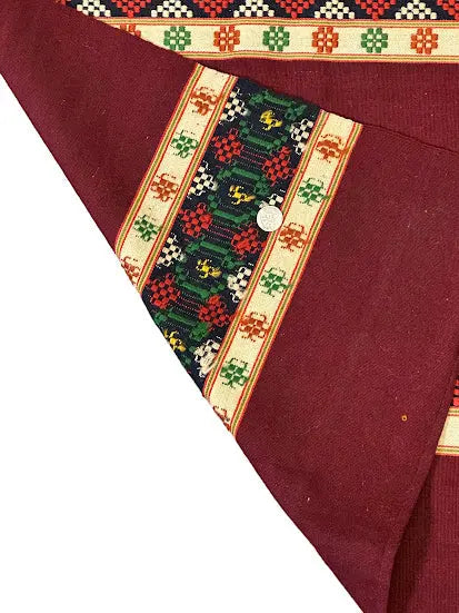 Hand-Knotted Vintage Wool Turkish Kilim Rug Red Geometric Design 2'6 x 6' I Got Rugs