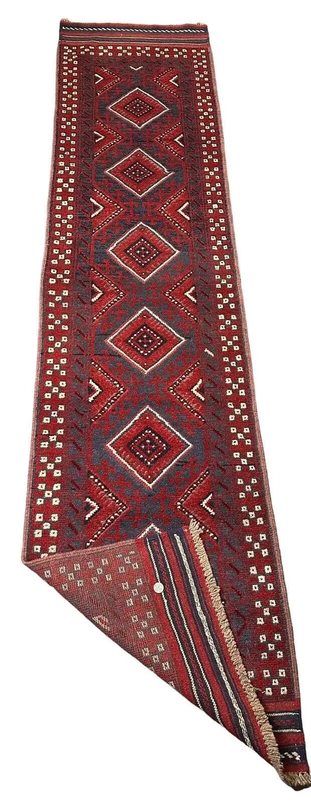 Hand Woven Afghan Mashwani Wool Kilim Kilm Runner Rug 2'1 x 8'7 I Got Rugs