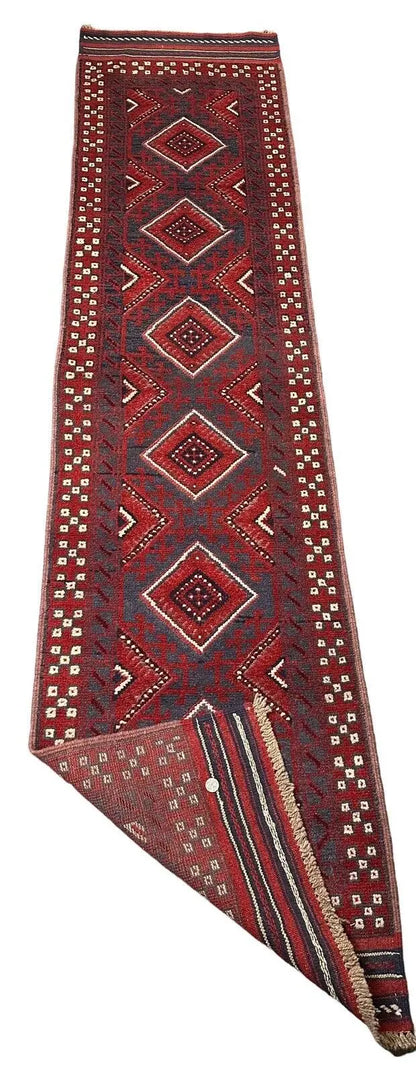 Hand Woven Afghan Mashwani Wool Kilim Kilm Runner Rug 2'1 x 8'7 I Got Rugs