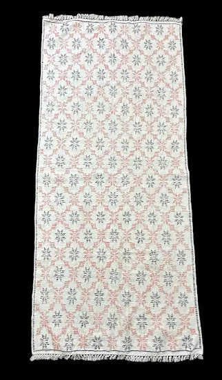 Hand-Woven Vintage Wool Rug Turkish Floral Design in Light Colors 2'9 x 6'2 I Got Rugs