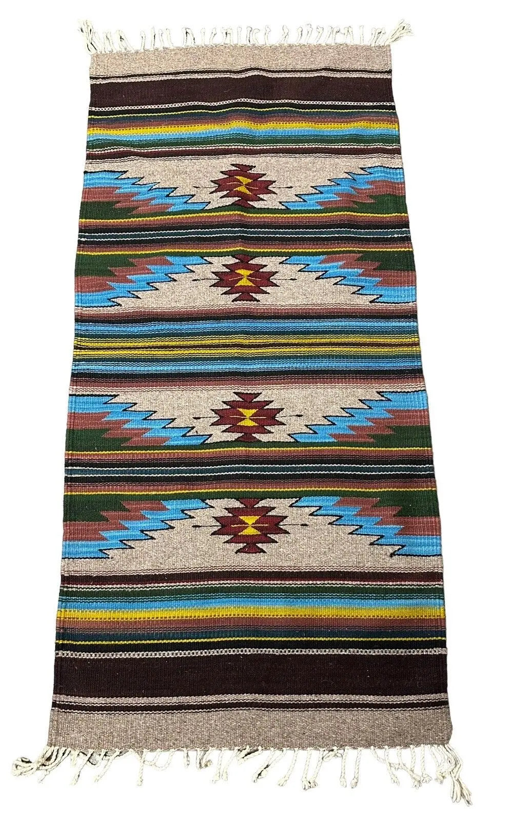 Handmade Vintage Rug Turkish Colorful Geometric 2'3 x 5' I Got Rugs