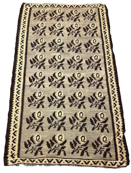 Handmade Vintage Rug Turkish Tribal Floral Pattern 4 x 6'6 I Got Rugs