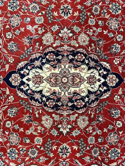 Handmade Vintage Rug Turkish Village Floral Design 100% Wool 4' x 6' I Got Rugs