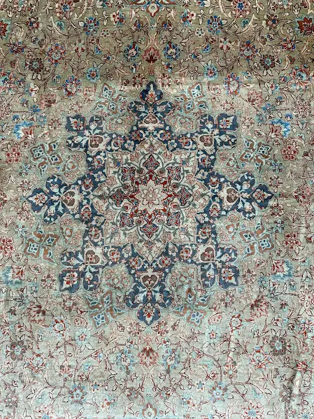 Handmade Vintage Silk Rug Persian Oriental Design 4'3 x 6'5 I Got Rugs