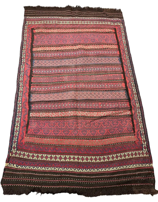 Handmade Vintage Turkish Flatweave Tribal 4'4 x 7'3 I Got Rugs