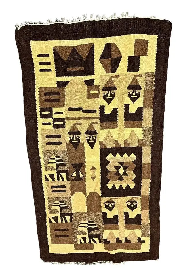 Handmade Vintage Turkish Kilim Earth Tones 2'5 x 4'9 I Got Rugs