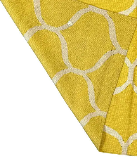 Handmade Vintage Turkish Kilim Wool Rug Yellow Geometric Design 5'6 x 7'9 I Got Rugs