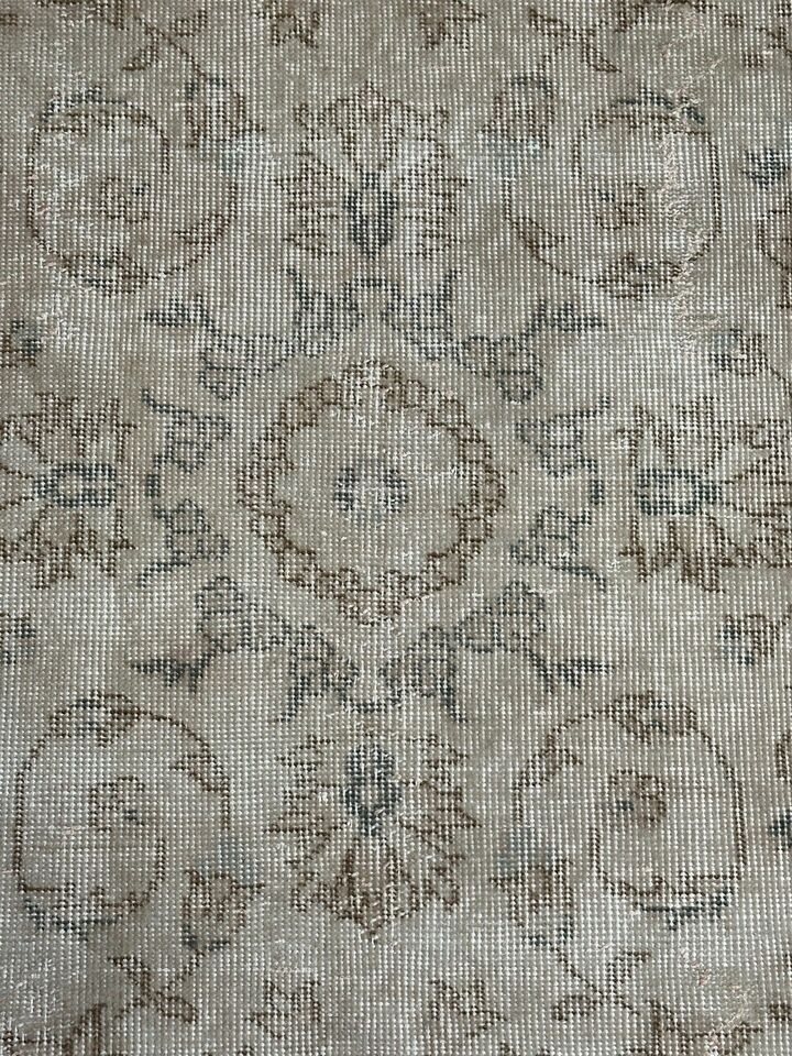 Handmade Vintage Turkish Oushak 100% Wool Rug with Modern Colors 3'10 x 6'5 I Got Rugs