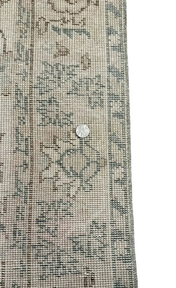Handmade Vintage Turkish Oushak 100% Wool Rug with Modern Colors 3'10 x 6'5 I Got Rugs
