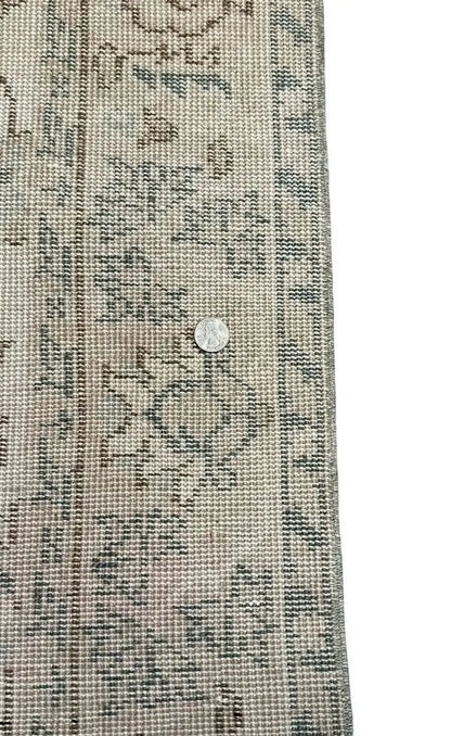Handmade Vintage Turkish Oushak 100% Wool Rug with Modern Colors 3'10 x 6'5 I Got Rugs