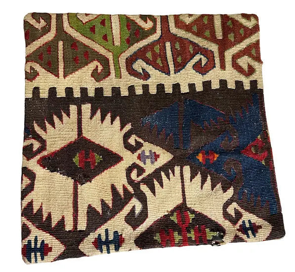 Handmade Vintage Turkish Pillow Cover 16" x 16" I Got Rugs