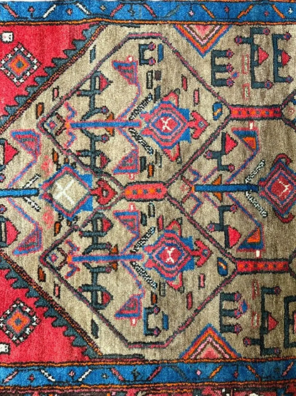 Handmade Vintage Turkish Village Style Design 100% Wool Rug 4'1 x 6'10 I Got Rugs