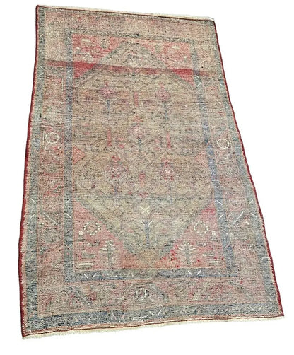 Handmade Vintage Turkish Village Style Design 100% Wool Rug 4'1 x 6'10 I Got Rugs
