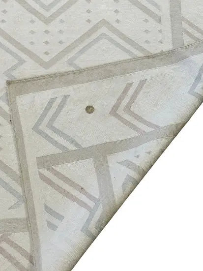 Handmade Vintage Turkish Wool Rug Geometric Design 6'3 x 8'9 I Got Rugs