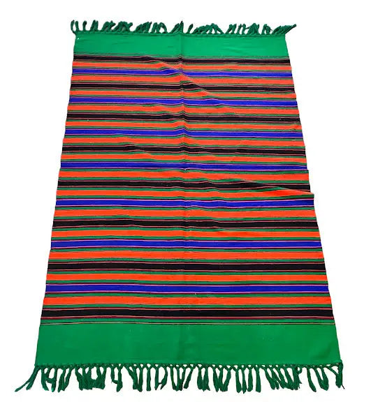 Handmade Vintage Wool Mexican Saltillo Sarape 4'7 x 7'1 I Got Rugs