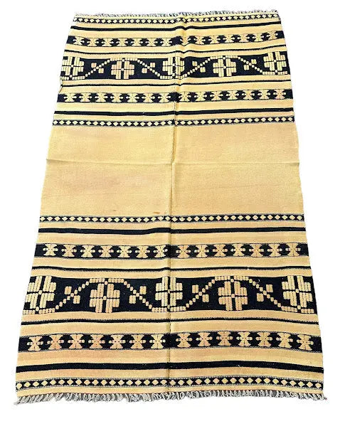 Handmade Vintage Wool Navajo Rug Beige 3'4 x 5'7 I Got Rugs