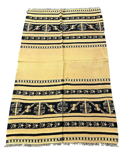 Handmade Vintage Wool Navajo Rug Beige 3'4 x 5'7 I Got Rugs