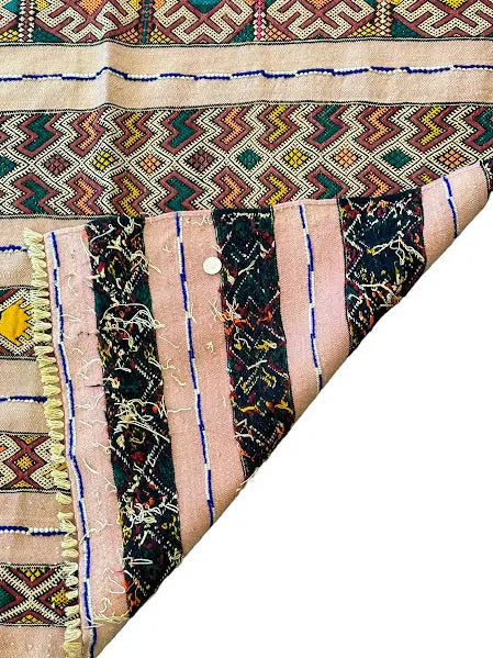 Handmade Vintage Wool Rug Afghan Anatolian Tribal Design 3'10 x 7'8 I Got Rugs