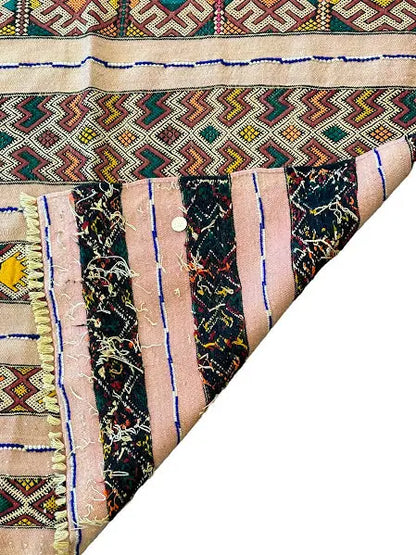 Handmade Vintage Wool Rug Afghan Anatolian Tribal Design 3'10 x 7'8 I Got Rugs