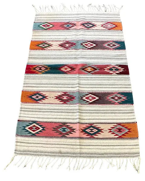 Handmade Vintage Wool Rug Afghan Anatolian Tribal Design 3'8 x 6'3 I Got Rugs