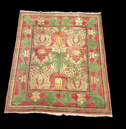 Handmade Vintage Wool Rug Colorful Oriental Design 8' x 10' *Damaged* I Got Rugs