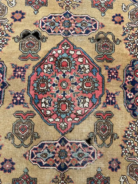 Handmade Vintage Wool Rug Colorful Persian Kerman Floral Design 2'11 x 4'9 I Got Rugs