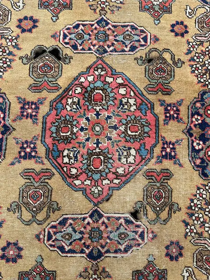 Handmade Vintage Wool Rug Colorful Persian Kerman Floral Design 2'11 x 4'9 I Got Rugs